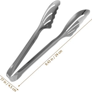 Multifunctional Stainless Steel Tongs Set: for Bbq Pasta Candy Dessert Serving Heat Resistant