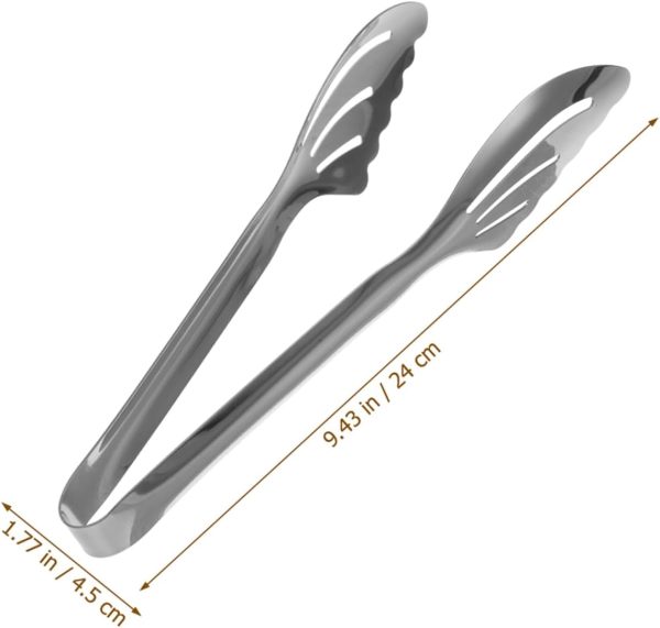Multifunctional Stainless Steel Tongs Set: for Bbq Pasta Candy Dessert Serving Heat Resistant