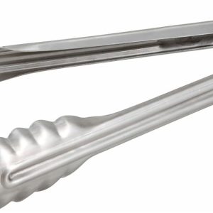 Stainless Steel, Coiled Spring Utility Tong Heavyweight, 12-Inch, Medium