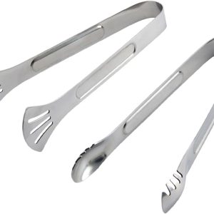 Professional Stainless Steel Mini Tongs, Versatile and Durable Set of 2
