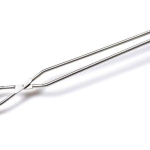 16 Inch Extra Long Stainless Steel Kitchen Scissor Tongs, Non-Slip Comfortable Red Grip, Heat Resistant for BBQ and Cooking