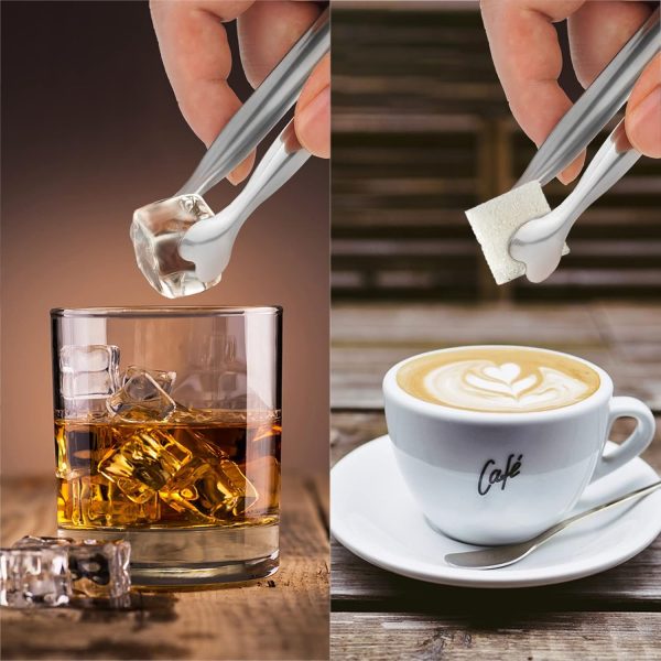 Serving Tongs, 12-Packs Stainless Steel Sugar Tongs, 5.3inch Small Tongs Kitchen Tongs Appetizers Tongs for Serving Food, Buffets, Coffee Bar, Tea Party, Desserts Party and Ice Bucket